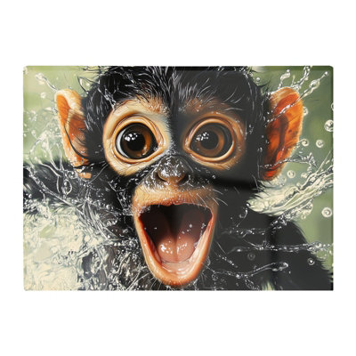B&Q -  Excited Monkey In The Water Chopping Board