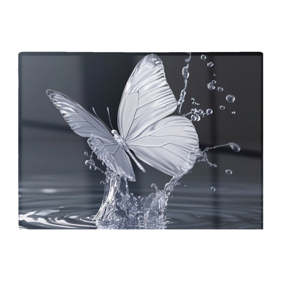 B&Q -  Crystal Butterfly Water Dance Chopping Board