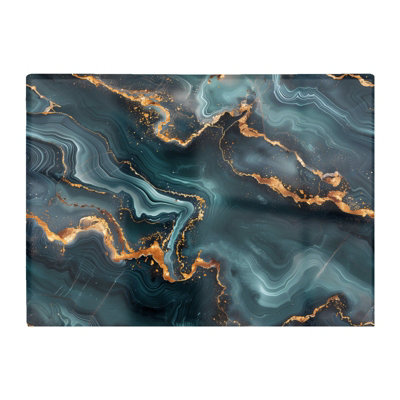 B&Q -  GoldBlue Marble Effect Chopping Board
