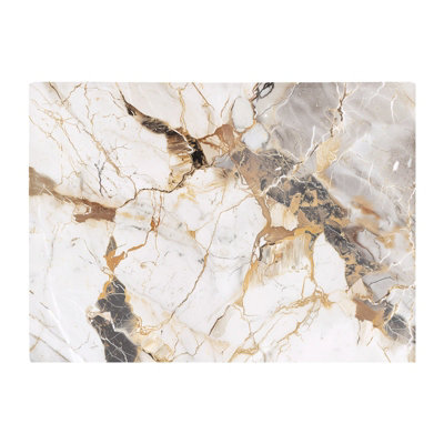 B&Q -  Sleek Pale Marble Effect Chopping Board