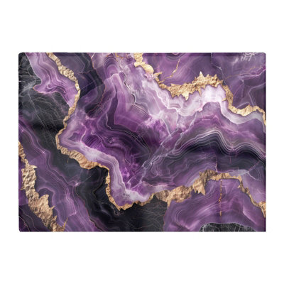 B&Q -  Deep Purple Marble Effect Chopping Board