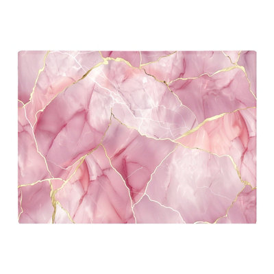 B&Q -  Light Rose Marble Effect Chopping Board