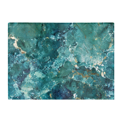 B&Q -  Bright Teal Quartz Effect Chopping Board