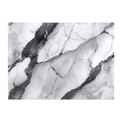 B&Q -  Grey And White Marble Effect Chopping Board