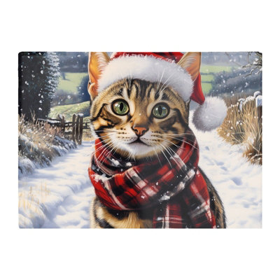 B&Q -  Christmas Bengal Glass Chopping Board