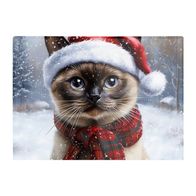 B&Q -  Christmas Burmese Glass Chopping Board