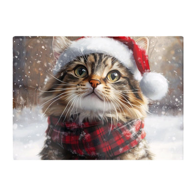 B&Q -  Christmas Ragamuffin Glass Chopping Board