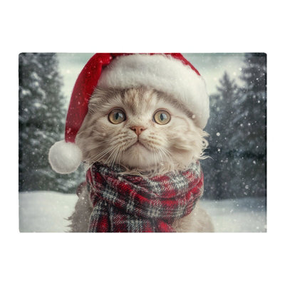 B&Q -  Christmas Selkirk Rex Glass Chopping Board