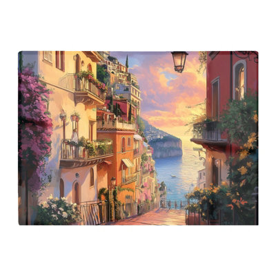 Warren Reed Designer Sunset Walk In Sorrento Chopping Board from B&Q