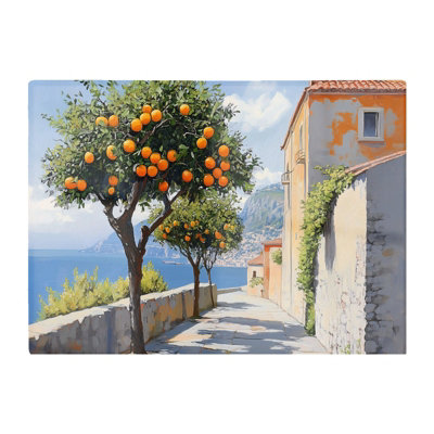 Warren Reed Designer Oranges Growing In Sorrento Chopping Board from B&Q