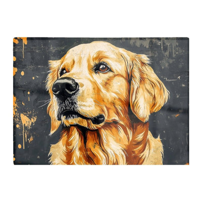 B&Q -  Banksy Inspired Thoughtful Golden Retriever Chopping Board