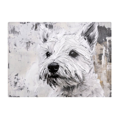 B&Q -  Banksy Inspired Thoughtful West Highland Terrier Chopping Board