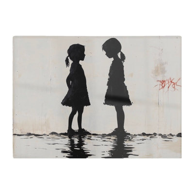 Warren Reed Designer Silhouettes In The Rain Chopping Board from B&Q