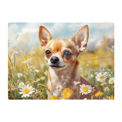 Warren Reed Designer Chihuahua In A Summer Meadow  Chopping Board from B&Q