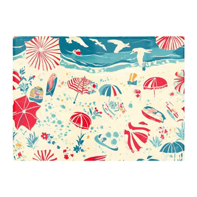Warren Reed Designer A Day At The Beach Chopping Board from B&Q