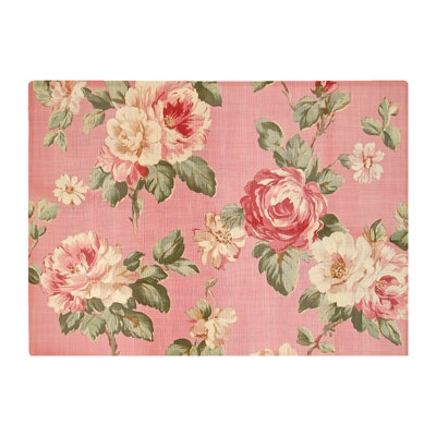 B&Q -  Vintage Pink Textured Roses Chopping Board