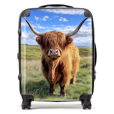 Warren Reed Designer Highland Cow In Summer SuitcaseLarge from B&Q