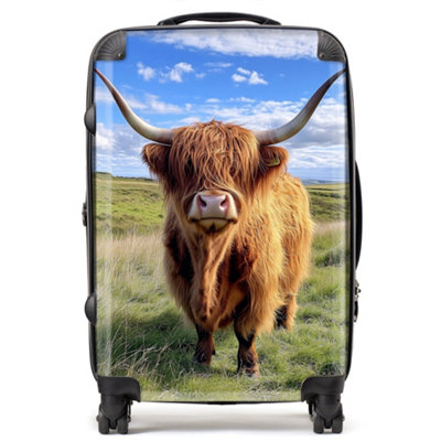 Warren Reed Designer Highland Cow In Summer SuitcaseMedium from B&Q