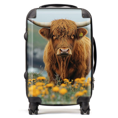 Warren Reed Designer Highland Cow By The Coast SuitcaseCabin from B&Q