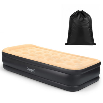 Crystals Single Inflatable High Raised Air Bed Mattress Airbed With Builtin Electric Pump