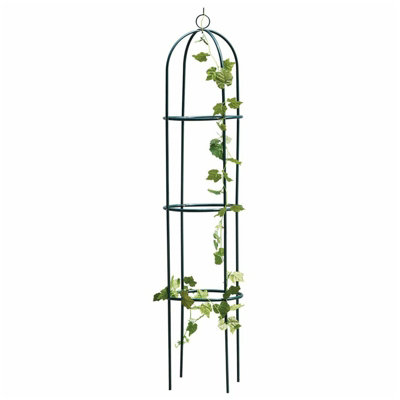 B&Q -  1.9M Outdoor Garden Metal Obelisk Trellis Climbing Plant Support Frame