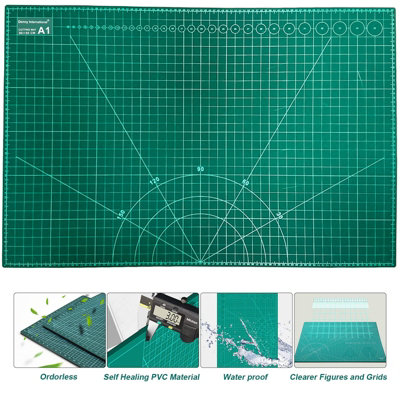 Crystals A1 Cutting Mat Self Healing Slip-Resistant Arts & Crafts Grid Design900X600mm from B&Q