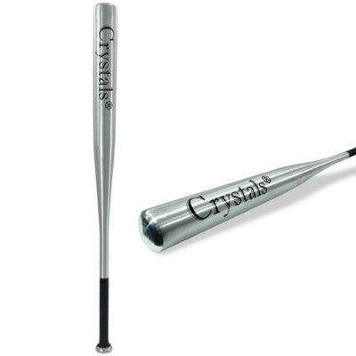 Crystals 32" Heavy Duty Metal Baseball Bat Rounder Softball Pole Stick Stainless Steel Silver from B&Q