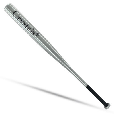 Crystals 34" Heavy Duty Metal Baseball Bat Rounder Softball Pole Stick Stainless Steel Silver from B&Q
