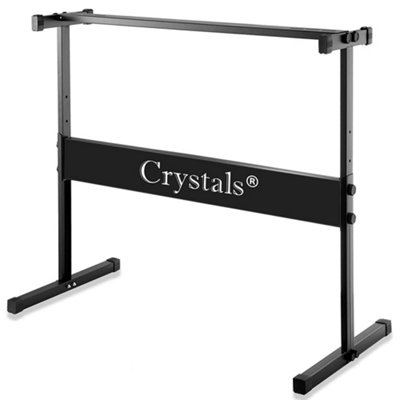 Crystals Full Size Music Piano Keyboard Stand Height Adjustable Rectangular Frame from B&Q