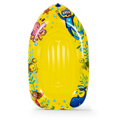 Crystals Jilong Inflatable Lilo Float Yellow Children Kids Sea Life Pool Water Floating