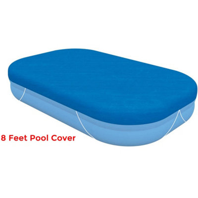 Crystals Bestway 8Ft Rectangular Swimming Pool Cover Durable Protection For Family Pools