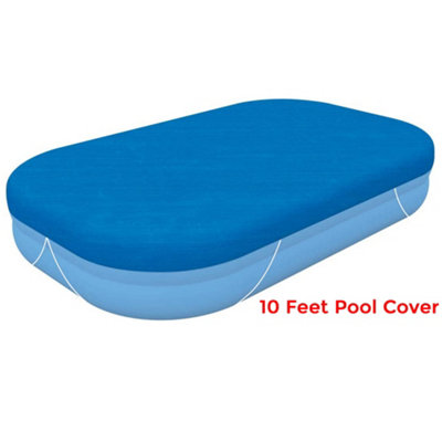 Crystals Bestway 10Ft Rectangular Swimming Pool Cover Durable Protection For Family Pools