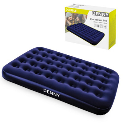 Crystals Double Inflatable Flocked Air Bed Camping & Indoor Mattress For Comfortable Use