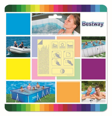 Crystals 10Pcs Bestway Underwater Pool Repair Kit  Adhesive Patch For Lay Z Spa Swimming Pool from B&Q