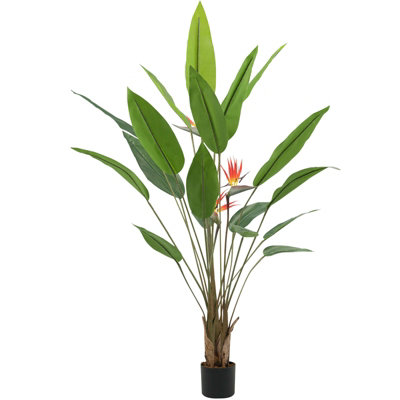B&Q -  180Cm Large Artificial Bird Of Paradise Tree In Pot Indoor Decorative Fake Plant