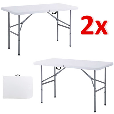 Crystals 2X 4Ft Catering Camping Heavy Duty Folding Trestle Table Picnic Bbq Party from B&Q