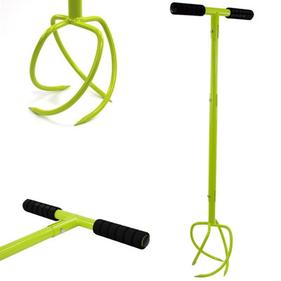 Crystals 35 Inch Long Handle Garden Twist Tiller Manual Gardening Cultivator & Rotavator from B&Q