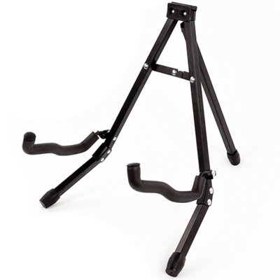 CRYSTALS Folding Metal Guitar Stand Free-Standing A-Frame For Electric & Acoustic Guitars