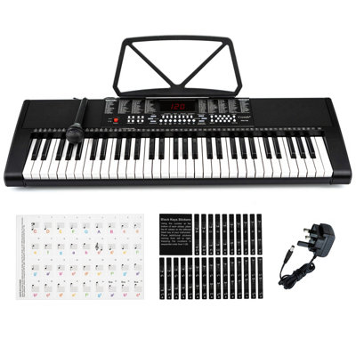 Crystals 61 Key Teaching Electronic Keyboard Digital Piano Music Instrument With Microphone from B&Q