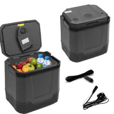 Crystals 33L Cooler Hot / Cold Portable Cool Box Car Home Electric 240V Ac / 12V DcGrey from B&Q