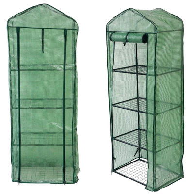 Crystals 4 Tier Mini Greenhouse Outdoor Garden Plants Grow Green House With Pvc Cover from B&Q