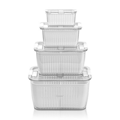 Crystals Fridge Organiser Multipurpose Refrigerator Storage Box Fruit Vegetable Organiser from B&Q