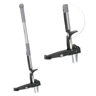 Crystals Weed Puller Stand Up Weeder Hand Tool With 4 Claws Foot Pedal Long Root Picker