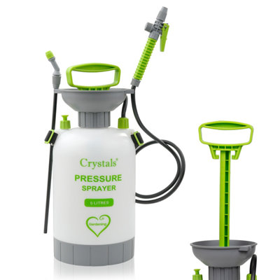 Crystals 5L Garden Pressure Sprayer  Portable Hand Pump Chemical Weed Spray Bottle from B&Q