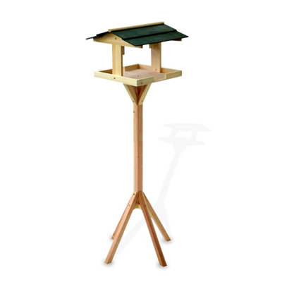 Crystals Traditional Wooden Bird Table Garden Birds Feeder Feeding Station Free Standing from B&Q
