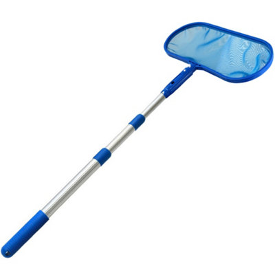 Crystals Swimming Pool Debris Leaf Skimmer Mesh Net 3 Way Cleaning & Telescopic Pole from B&Q