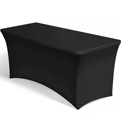 Crystals 6Ft Rectangular Stretch Tablecloth Tight Fit Folding Trestle Table Cover 1.8M from B&Q
