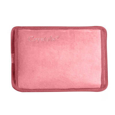 Crystals Electric Rechargeable Hot Water Bottle Grey Hand & Bed Warmer Heat Pad