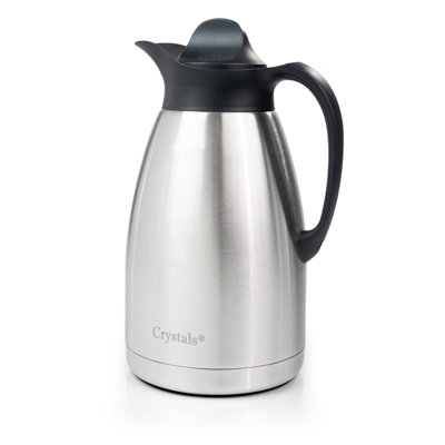 Crystals 2L Stainless Steel Vacuum Flask Hot & Cold Tea Coffee Dispenser from B&Q