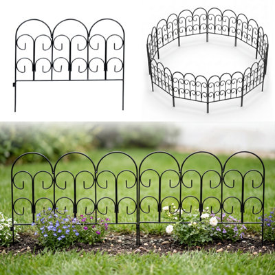 Crystals 5 X Metal Garden Lawn Edging Path Flower Bed Border Fence Panels (45Cm X 40Cm) from B&Q